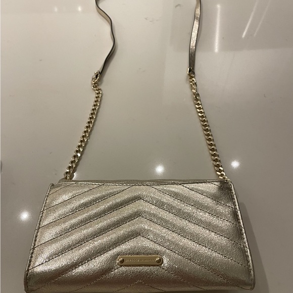 Rebecca Minkoff Edie quilted crossbody bag silver - Picture 1 of 12
